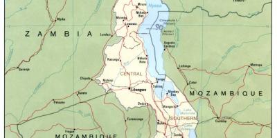 Mappa stradale di blantyre, Malawi