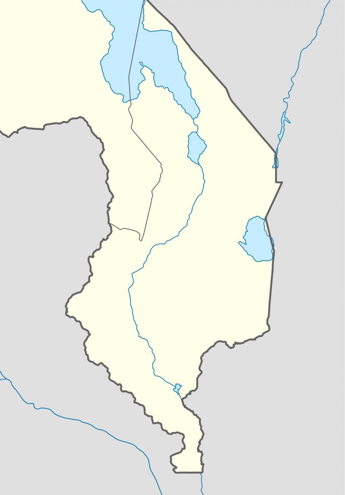 mappa del Malawi fiume
