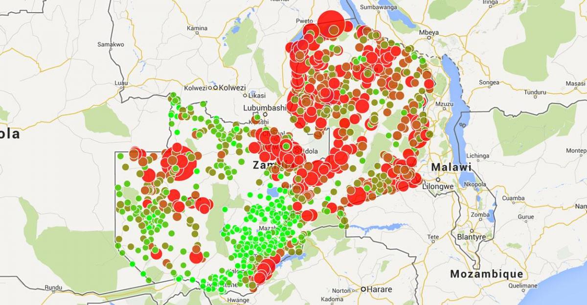 mappa del Malawi malaria 