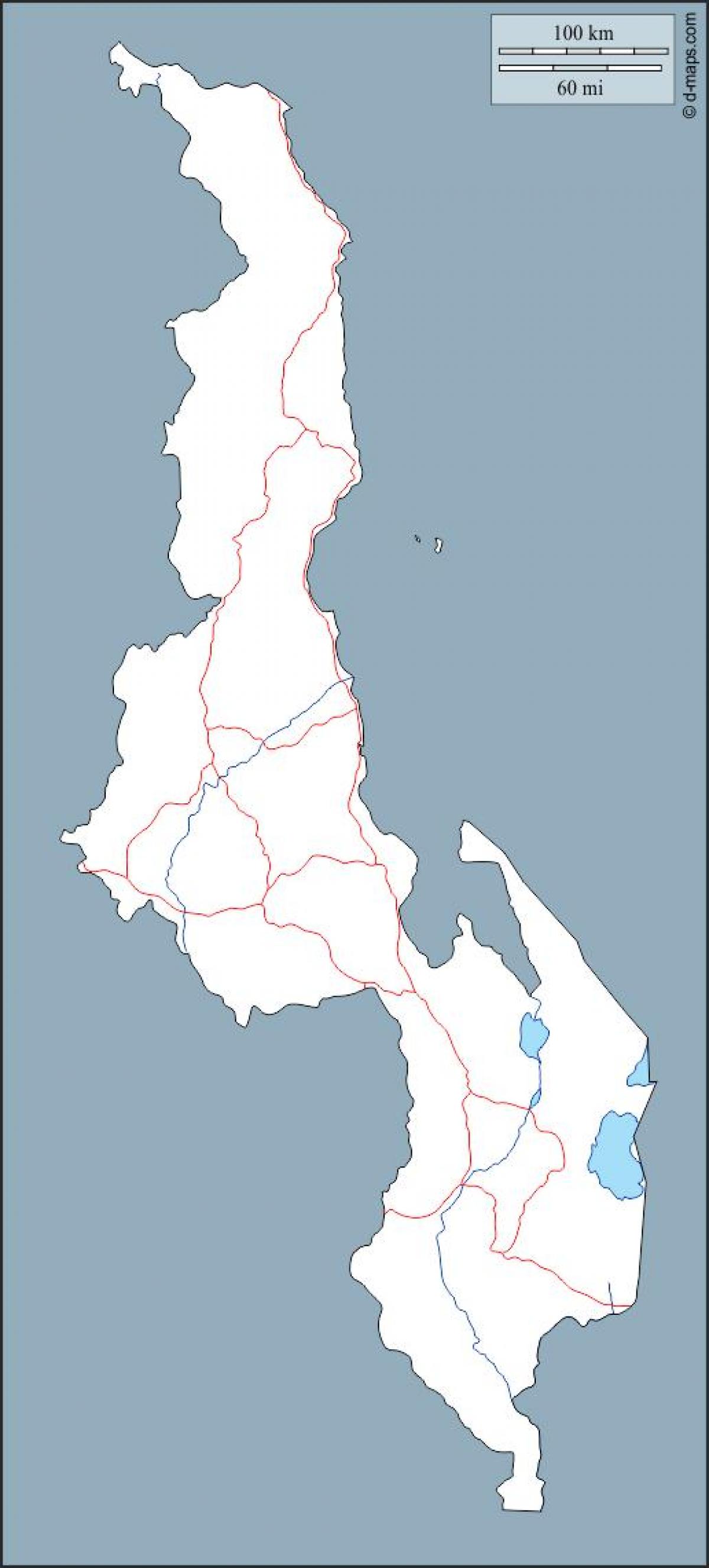 mappa del Malawi struttura della mappa
