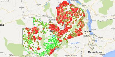 Mappa del Malawi malaria 